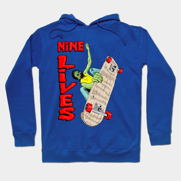 nine lives skate Hoodie by Johanmalm